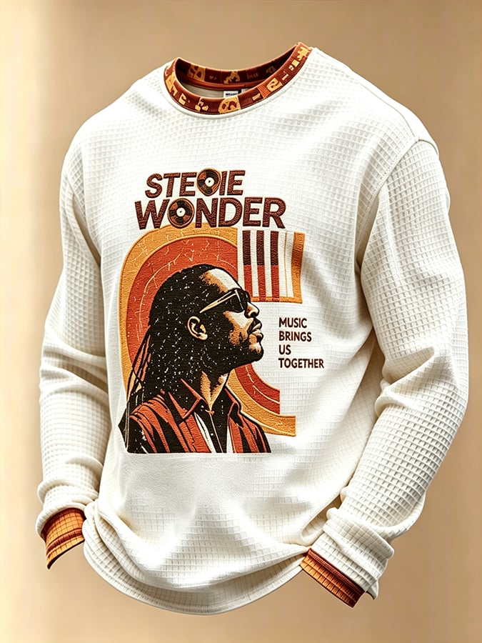 Men's Singer Casual Printed Long-Sleeve T-Shirt