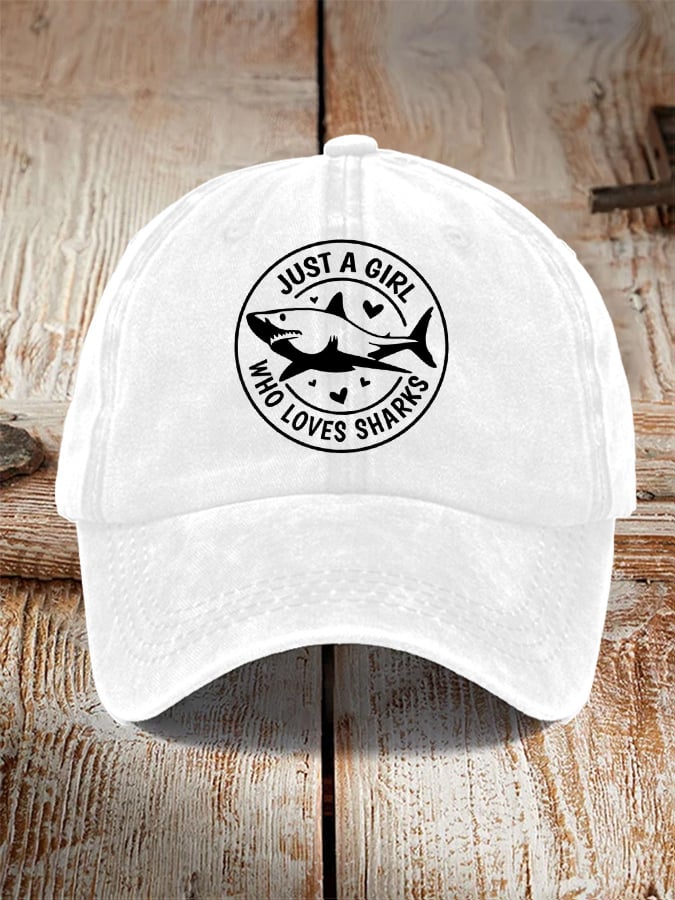 Unisex Just A Girl Who Loves Sharks Baseball Cap