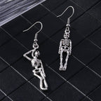 Vintage Witch Skull Earrings, Classic Halloween Personalized Jewelry