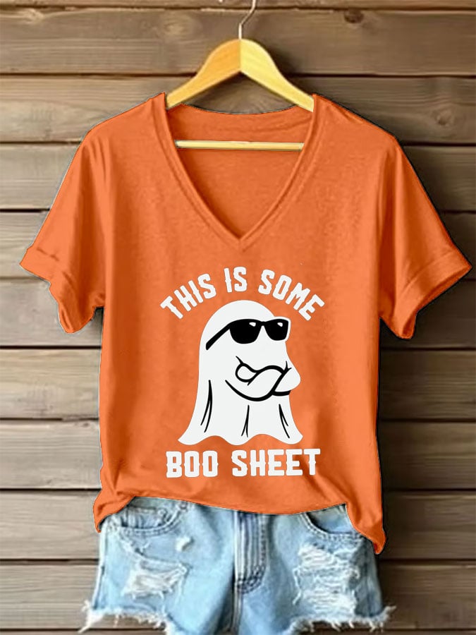Women's Halloween Print Casual T-Shirt