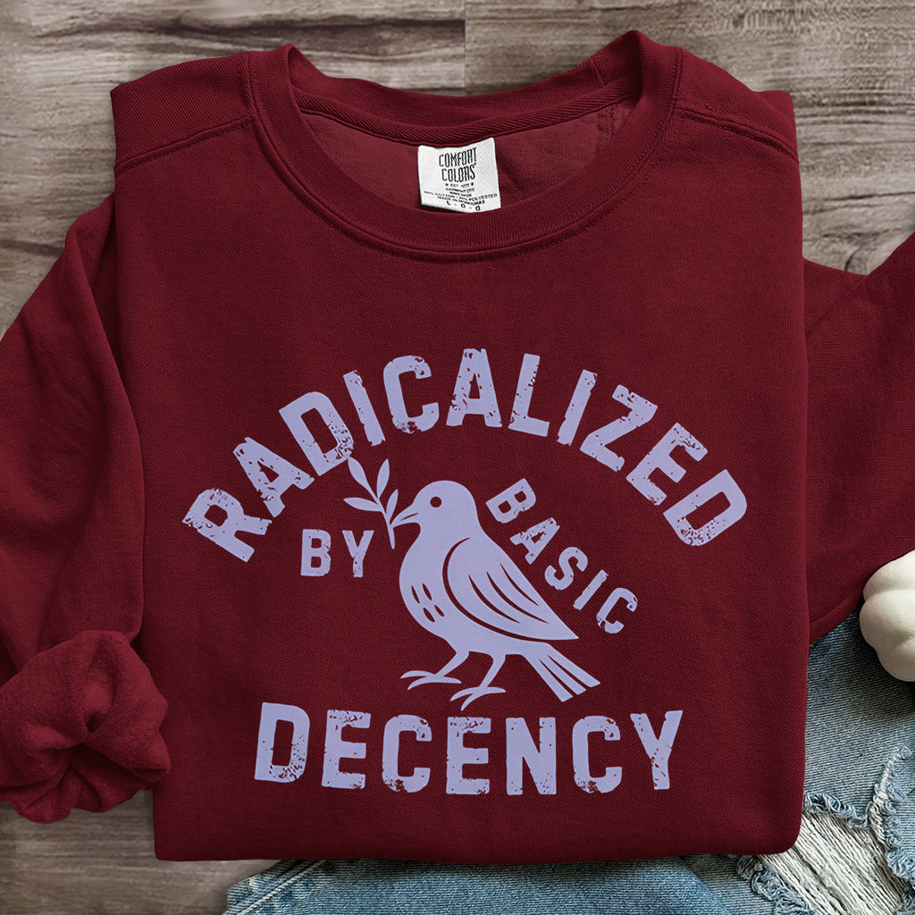 Radicalized By Basic Decency Art Print Sweatshirt