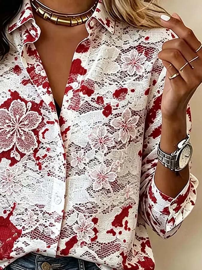 Women'S Casual Printed Shirt