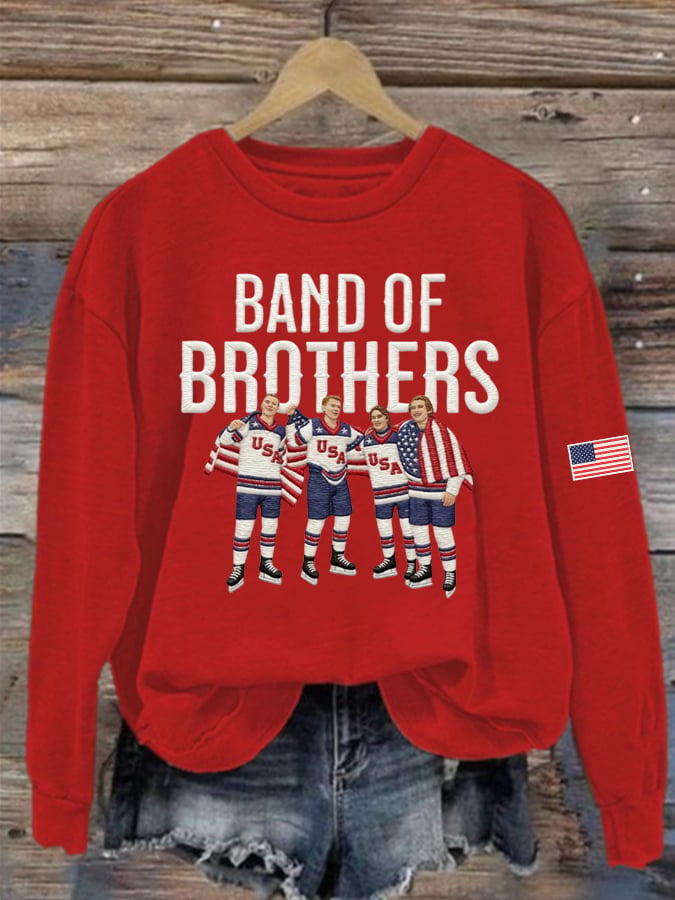 Women's  Hockey Print Sweatshirt