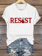 Retro Resist Feminist Female Empowerment Women's Rights Pro Choice Print T-Shirt