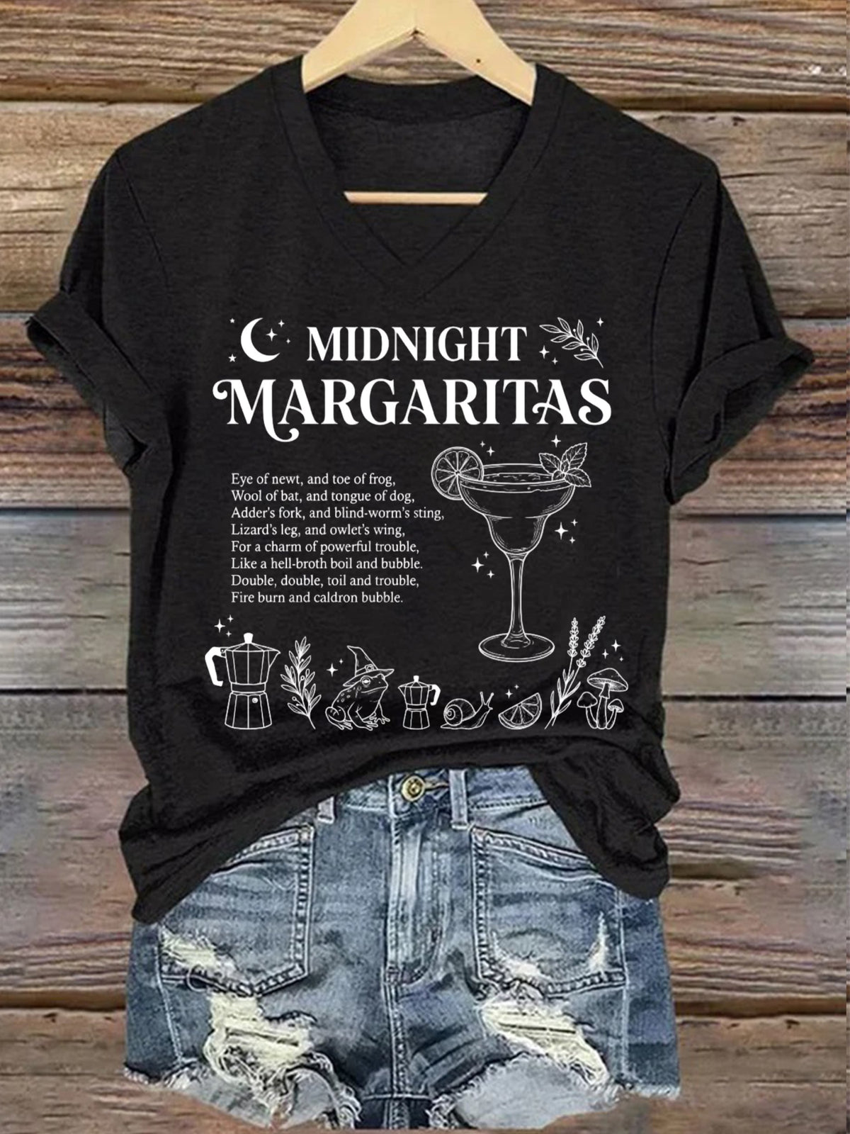 Women's Always Throw Spilled Salt Over Your Left Shoulder Print T-shirt