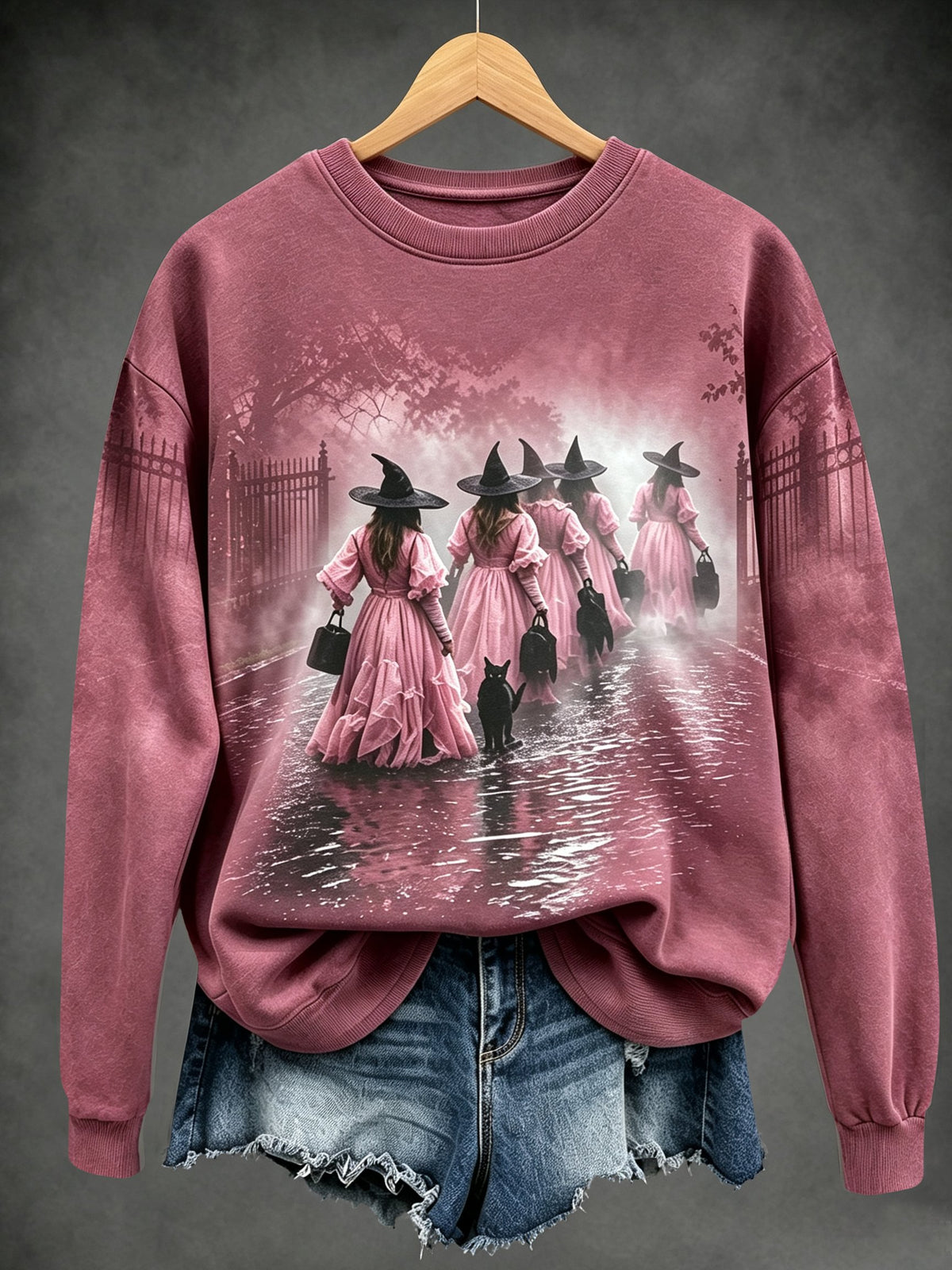 Ladies, in October we wear pink witch tops.