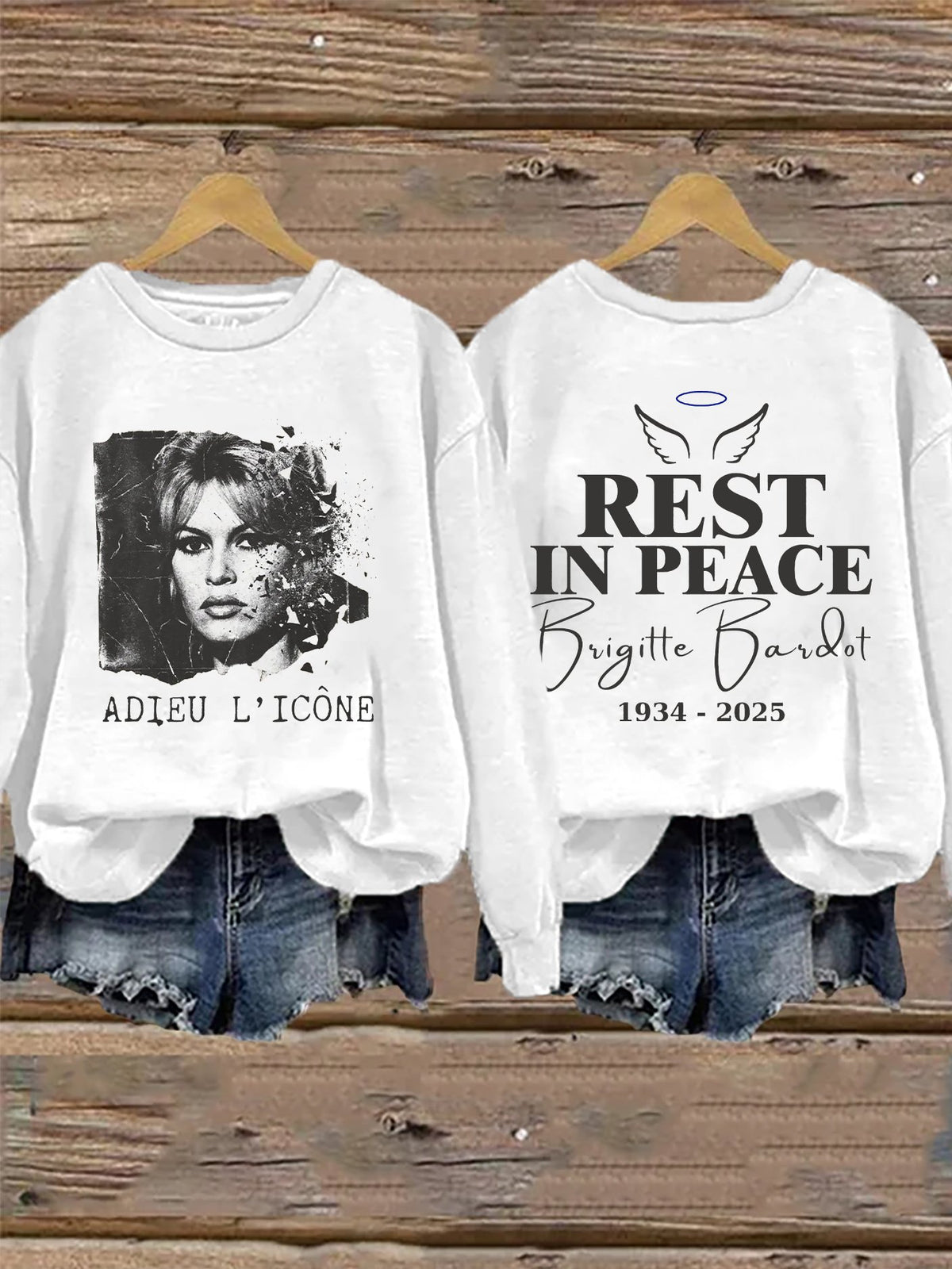 Retro Adieu L'Icône Rip B.B. Print Sweatshirt