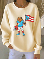 Women's Fashion Printed Casual Sweatshirt