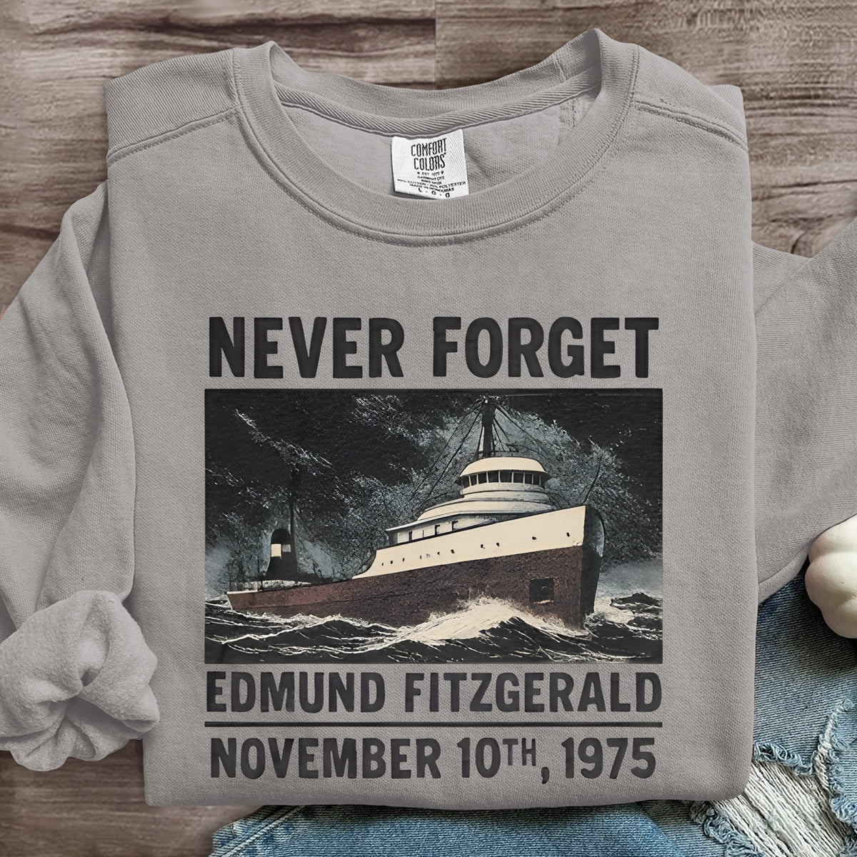 Never Forget Edmund Fitzgerald Art Print Sweatshirt
