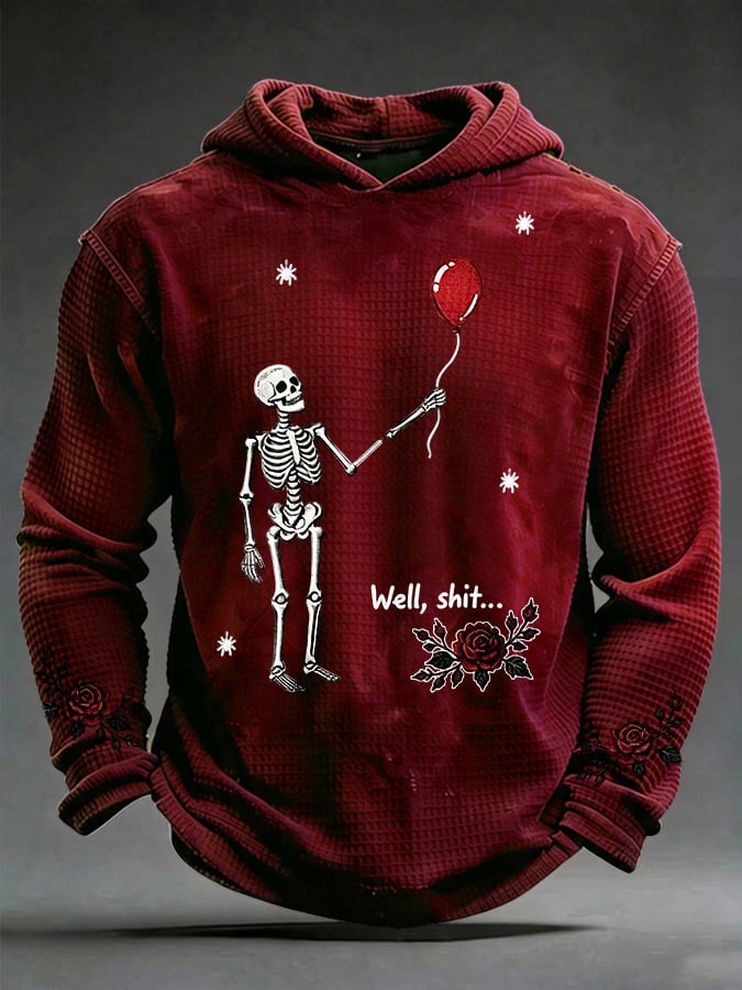 Men's Retro Halloween Well, shit... Printing Hoodie
