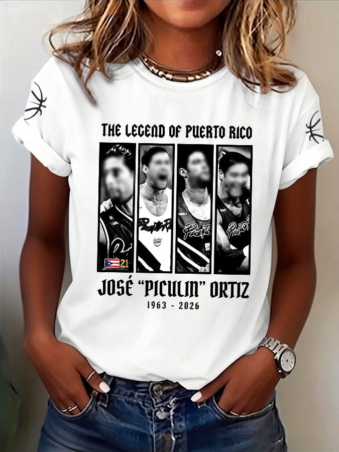 Women's THE LEGEND OF PUERTO RICO Printed Short-Sleeve T-Shirt