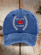 Retro Won’t You Be My Neighbor? Print Baseball Cap