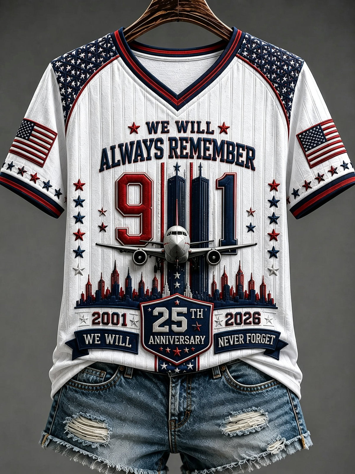 Women's 9/11 Commemorative Print Casual Top