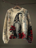 Dwarf Poinsettia Christmas Halloween Art Print Thin Sweater