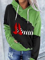 Women'S Halloween Printed Hat Sweatshirt