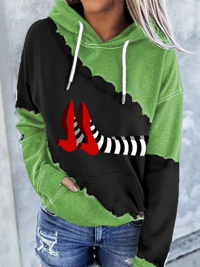 Women'S Halloween Printed Hat Sweatshirt