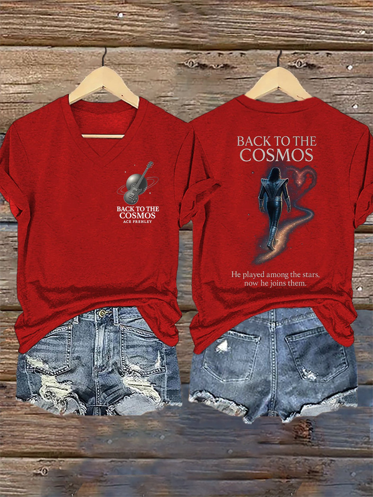 Women's Rock Singer Commemorative Print T-shirt
