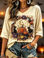 Women's Halloween Print Casual Top