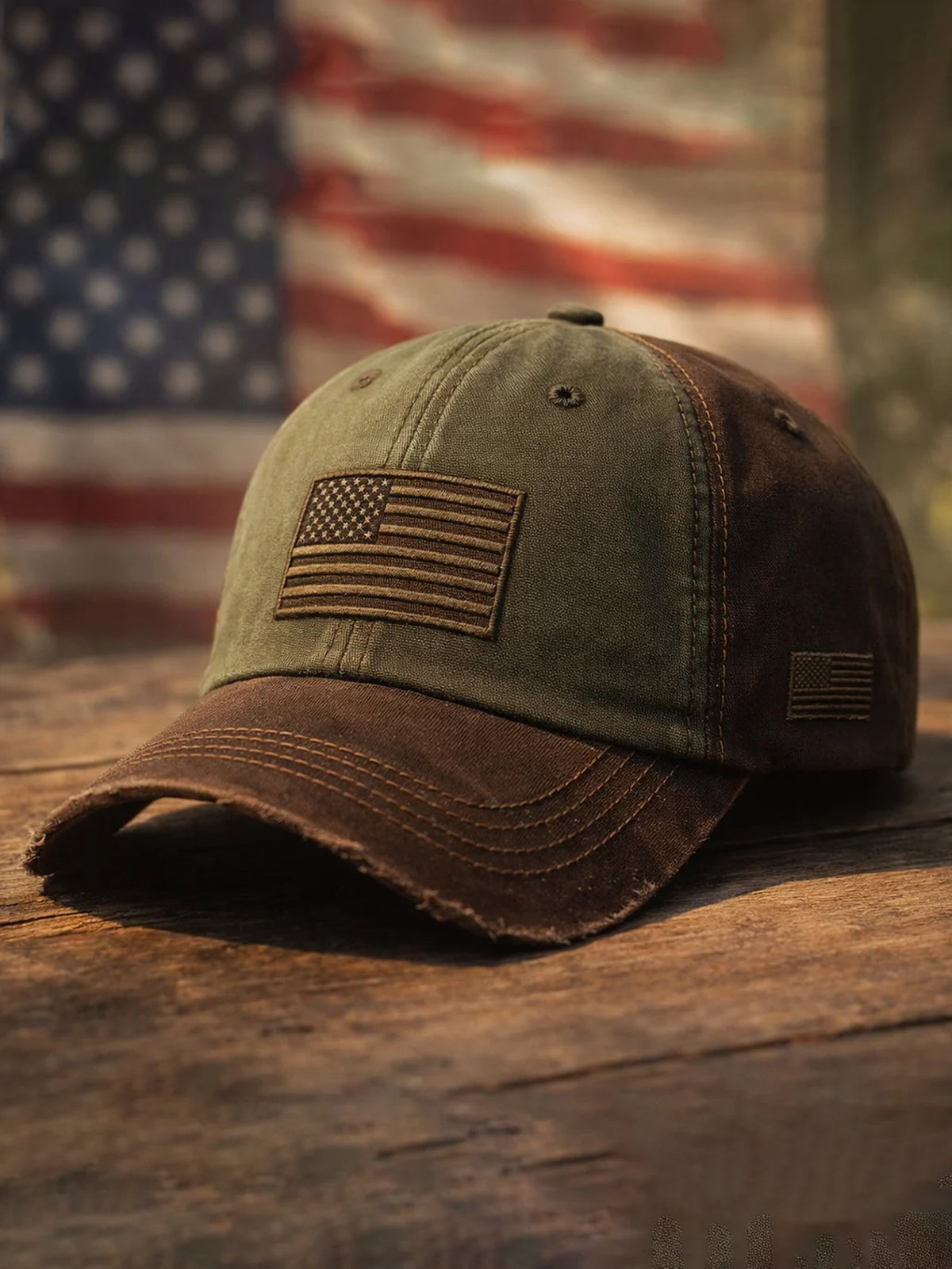 Unisex USA Flag Print Hat