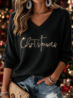 Women'S Christmas Faith Art Print T-Shirt