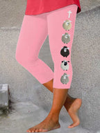 Women's Cute Lamb Cross Printed Cropped Leggings