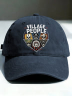 Retro Village Print Baseball Cap