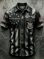 Men's 250th Anniversary Printed Faux-Embroidery Shirt