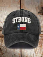 Retro Texas Strong Print Baseball Cap