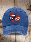 Puerto Rico Singer Benito Bowl Print Baseball Cap