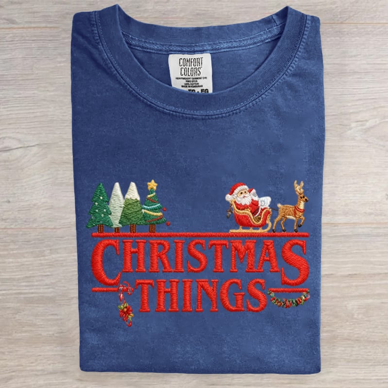 Christmas Things Hawkins Indiana National Park Upside Down 80s Horror Art Print T-Shirt