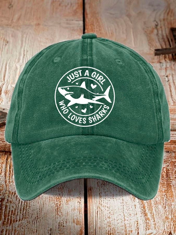 Unisex Just A Girl Who Loves Sharks Baseball Cap