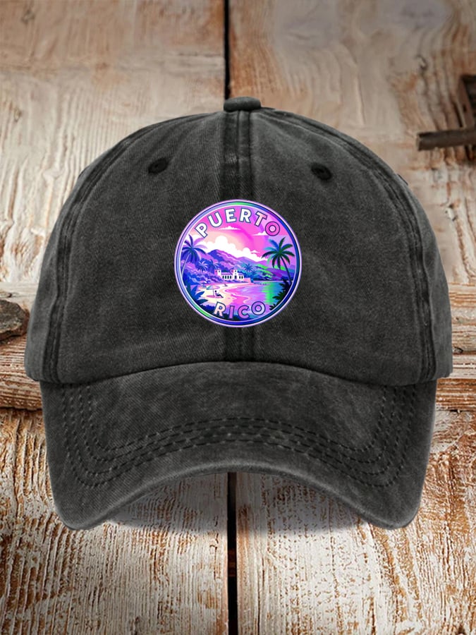 Puerto Rico Print Baseball Cap