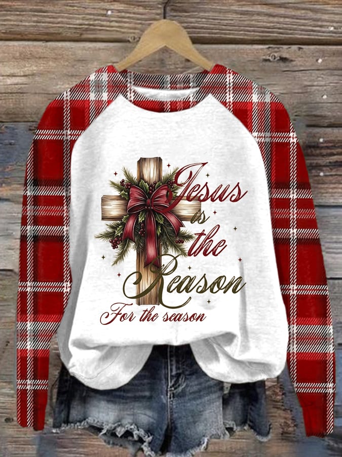 Women's Christmas printed casual sweatshirt