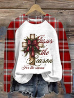 Women's Christmas printed casual sweatshirt
