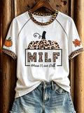 Women's MILF Man I Love Fall Cozy Fall Elements Print short sleeve T-shirt