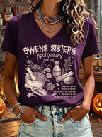 Women's Owens Sisters Apothecary Witch Print T-shirt