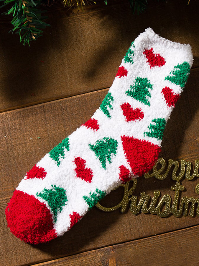 Coral Fleece Christmas Warm Socks