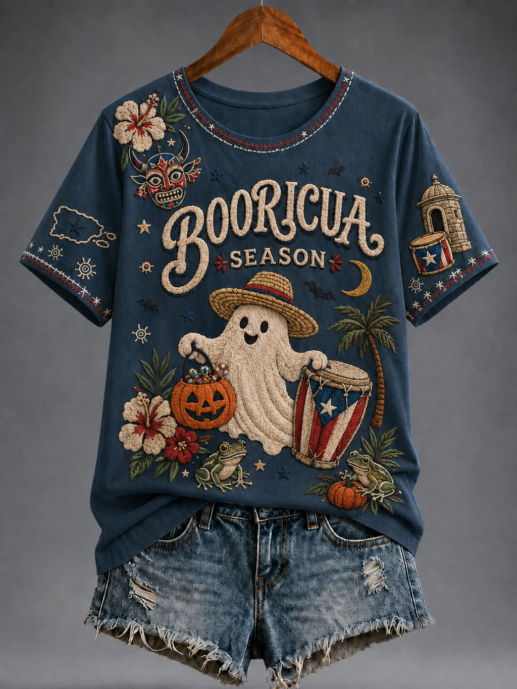 Women's Puerto Rico Halloween Graphic T-shirt