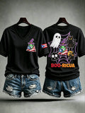 Women's Booricuan Halloween Printed T-shirt