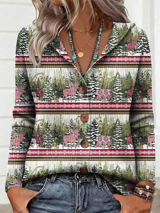 Women's Casual Christmas Print Sweater