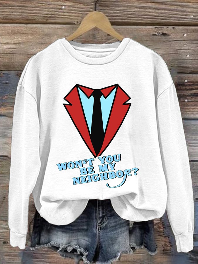 Retro Won’t You Be My Neighbor? Print Sweatshirt
