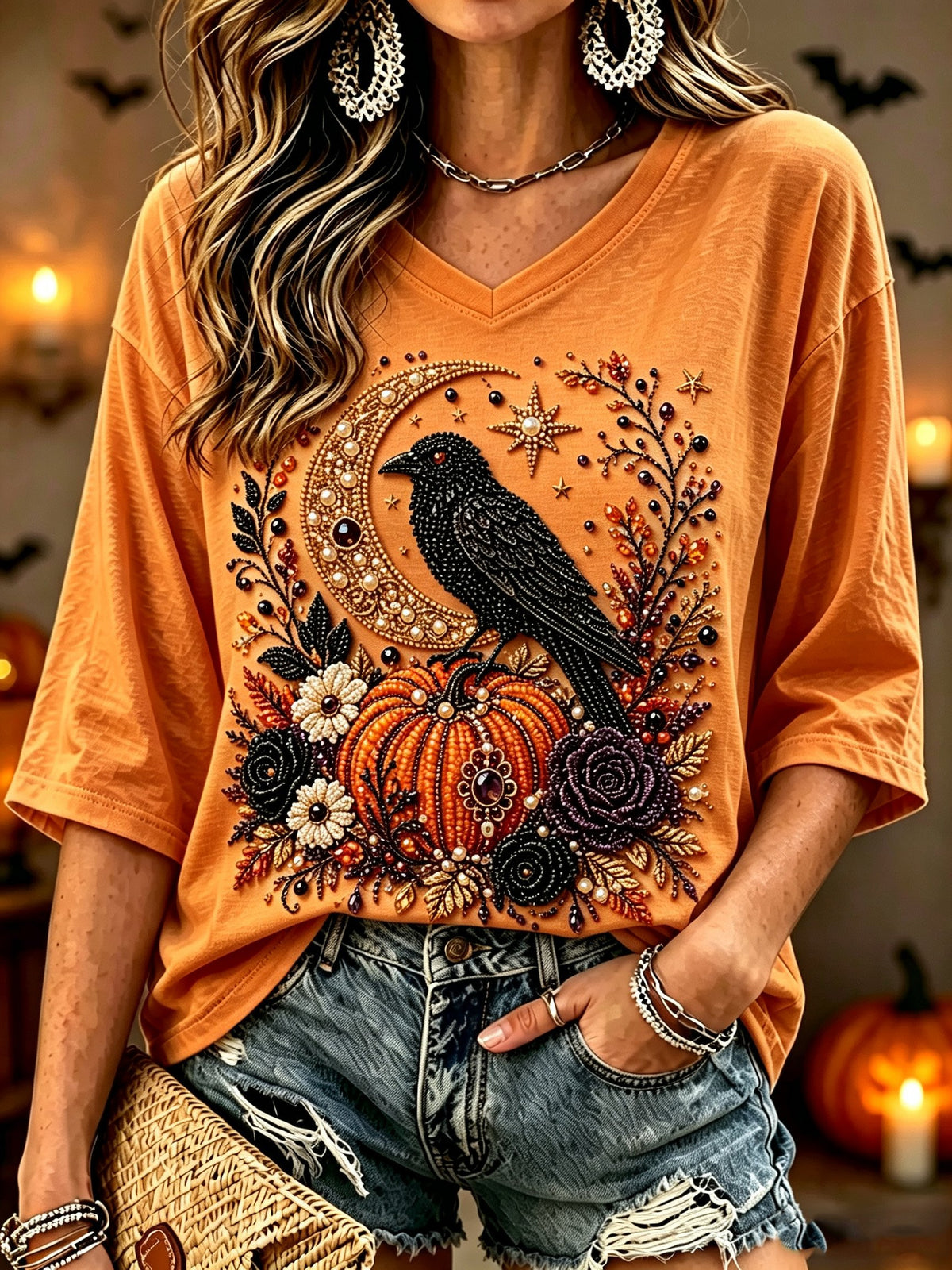 Women's Halloween Print Casual Top