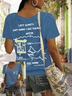Women's Great White Shark Print Comfort Short Sleeve T-Shirt
