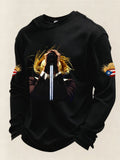 Men's Letter Print Casual Top