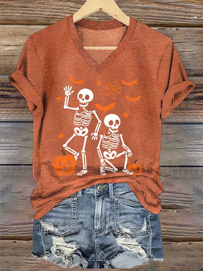 Women's Halloween FDT Printed Casual T-shirt