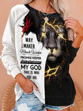 Women'S Jesus Print Sweatshirt