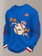 Men's Baseball Printed Waffle Top
