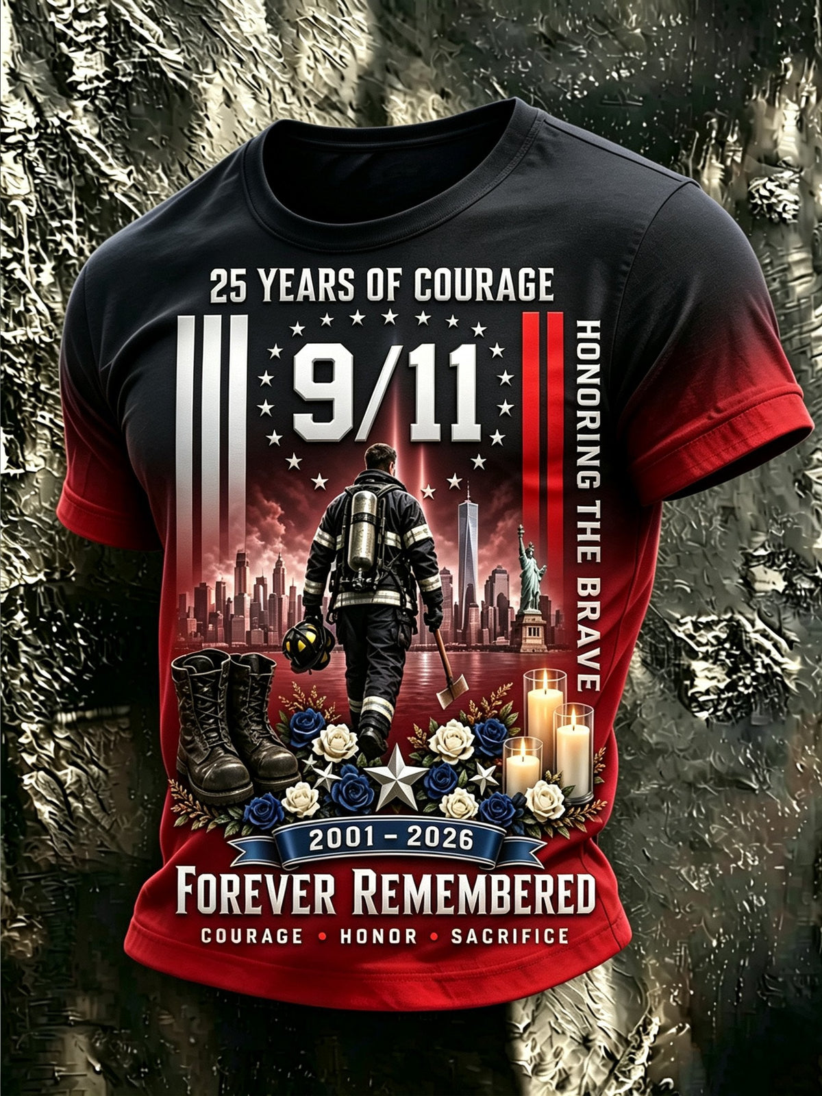 Men's 9/11 Memorial Graphic Top