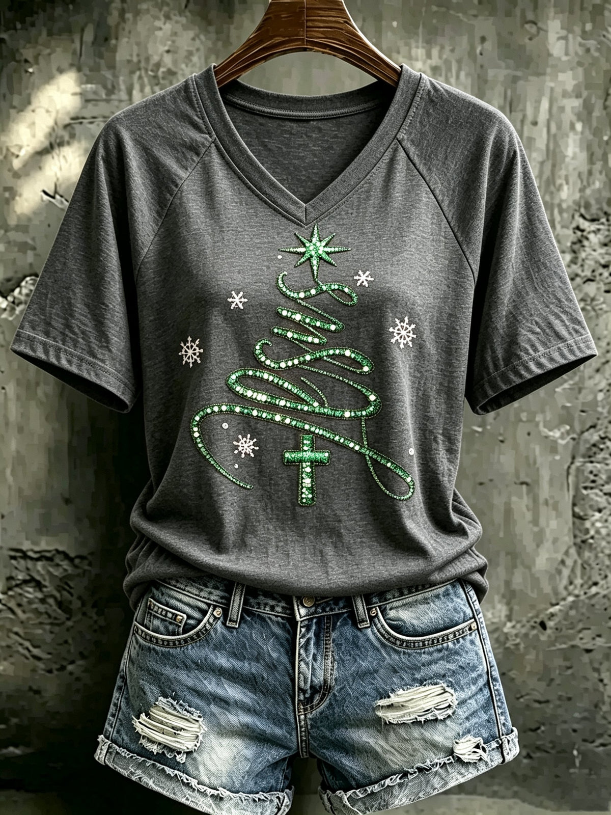 Women's Christmas Print Top