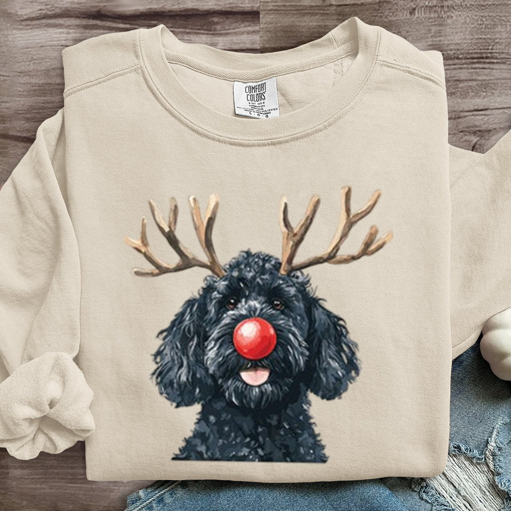 Funny Dog Christmas Art Print Sweatshirt